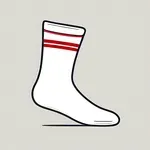 white socks with red stripe image